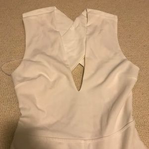 Lulu's Thinking Out Loud White Backless Jump Suit